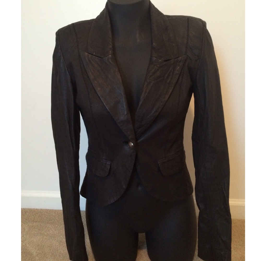 COPY - Illia Fitted Leather Blazer